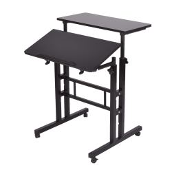 Mind Reader 27"W 2-Tier Sit And Stand Desk, Black