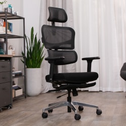 VARI ComfortFlex Ergonomic Nylon High-Back Office Task Chair, Black