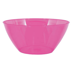 Amscan 5-Quart Plastic Bowls, 11" x 6", Bright Pink, Set Of 5 Bowls
