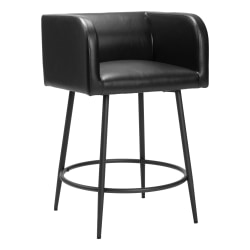 Zuo Horbat Counter-Height Stools, Black, Set Of 2 Stools