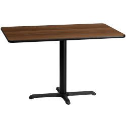 Flash Furniture Rectangular Laminate Table, 31-3/16"H x 30"W x 48"D, Walnut