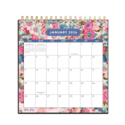 2026 Blue Sky Monthly Desk Calendar With Stand, 6-1/8" x 6-3/8", Monique Bright, January To December, 155937