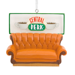 Hallmark Resin Christmas Ornament, 3" x 2-3/4" x 1-3/4", Friends Central Perk Cafe Couch