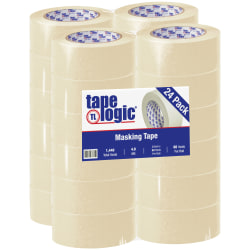 Tape Logic® 2200 Masking Tape, 3" Core, 2" x 180', Natural, Case Of 24