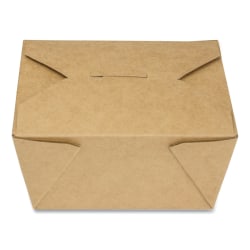 GEN Reclosable Paper Kraft Take-Out Boxes, 30 Oz, 2-7/16"H x 5-1/16"W x 4-5/16"D, Brown, Pack Of 450 Boxes