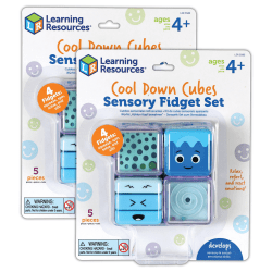 Learning Resources Cool Down Cubes Sensory Fidget Sets, Multicolor, Pack Of 2 Sets