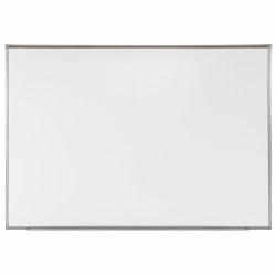 Ghent Proma Magnetic Porcelain Projection Whiteboard, 48-1/2" x 87-15/16", White, Satin Aluminum Frame