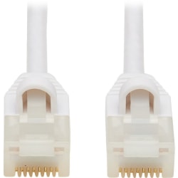 Tripp Lite Safe-IT Cat6a Ethernet Cable Antibacterial Snagless PoE M/M 3ft  - 10 Gbit/s - Shielding - Gold Plated Contact - CMX - 26 AWG - White