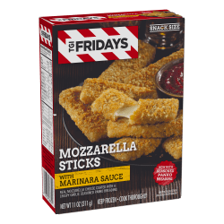 TGI Friday's Mozzarella Sticks With Marinara Sauce, 11 Oz, Pack Of 4 Meals