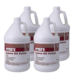 Misty® Lemon Oil Furniture Polish, Lemon Scent, 1 gal Bottle, 4/Carton