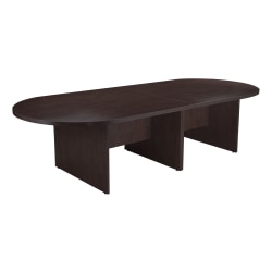 Boss Office Products 120"W Wood Race Track Conference Table, Mocha