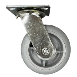 CSL Poly Casters, Swivel, 6", Gray, Set Of 2 Casters
