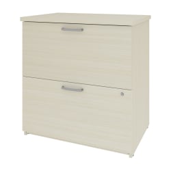 Bestar Universel 20"D Lateral 2-Drawer File Cabinet, White Chocolate