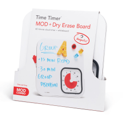 Time Timer MOD Timer and Magnetic Dry-Erase Board Set, Charcoal Gray/White