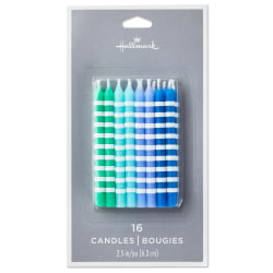 Hallmark Blue and Green Striped Birthday Candles Pack