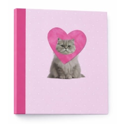 Gartner Studios 3-Ring Standard Style Binder, 1" Round Rings, Pink "Love My Cat"