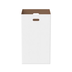 Gritt Commercial 40-Gallon Corrugated Cardboard Trash/Recycling Waste Containers, White, Pack Of 10 Containers