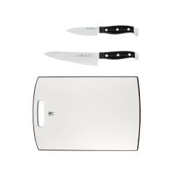 Henckels Statement 3-Piece Prep Set With Small Cutting Board, Black
