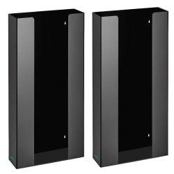 Alpine AdirMed Triple Box Capacity Acrylic Glove Dispensers, 16-1/8"H x 10-1/4"W x 3-1/2"D, Black, Pack Of 2 Dispensers