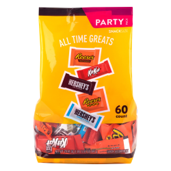 Hershey's Snack Size Bar Assortment Stand-Up Bag, 29.91 Oz, Total Qty 1