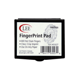 Lee® Fingerprint Ink Pad, Black