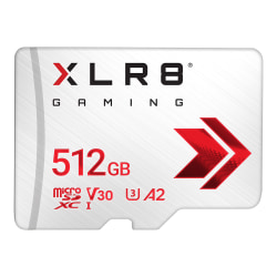 PNY 512GB XLR8 Gaming U3 V30 A2 microSDXC Flash Memory Card for Portable Gaming