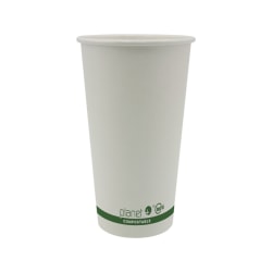 Planet+ Compostable Hot Cups, 20 Oz, White, Pack Of 500 Cups
