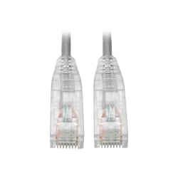 Tripp Lite Cat6 UTP Patch Cable (RJ45) - M/M, Gigabit, Snagless, Molded, Slim, Gray, 7 ft. - First End: 1 x RJ-45 Male Network - Second End: 1 x RJ-45 Male Network - 1 Gbit/s - Patch Cable - Gold Plated Contact - 28 AWG - Gray