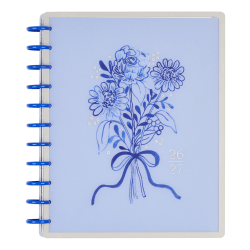 Happy Planner Monthly/Weekly Big Disc-Bound Academic Planner, 8-1/2" x 11", Cottage Blues, July 2026 to June 2027, Total Quantity 1