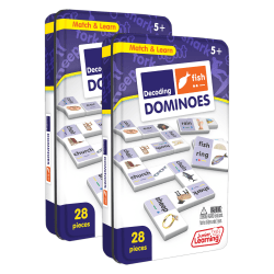 Junior Learning Decoding Match and Learn Dominoes, Grade K, Pack Of 2 Dominoes