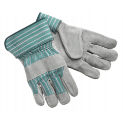 MCR Safety Select Shoulder Split Cow Gloves, Large, Green/Pink, Pack Of 12