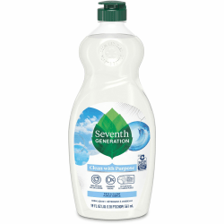Seventh Generation Free/Clear Natural Dish Liquid - Concentrate - 19 oz (1.19 lb) - Non-toxic, Petroleum Free, Hypoallergenic, Bi - 44986