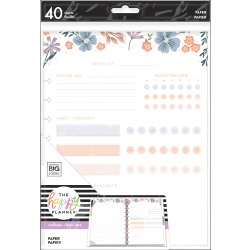 Happy Planner Big Filler Paper, 8-1/2" x 11", 40 Sheets, Florals