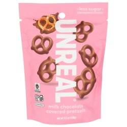 Unreal Milk Chocolate Pretzels, 3.5 Oz, Total Qty 6