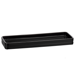 Erwyn Products Malibu Amenity Trays, 3-1/2" x 10-1/4", Black, Total Qty 12