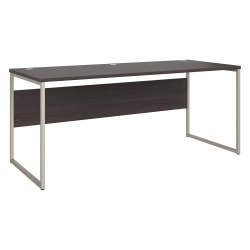 Bush® Business Furniture Hybrid 72"W x 30"D Computer Table Desk With Metal Legs, Storm Gray, Standard Delivery