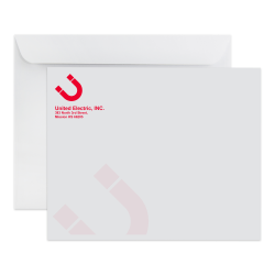 Gummed Seal, White Wove Open Side Catalog Mailing Envelopes, 1-Color, Custom 9" x 12", Box Of 500