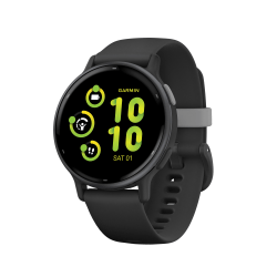 Garmin vívoactive 5 Fitness-Tracking Smartwatch With Aluminum Bezel And Silicone Band, Black/Slate