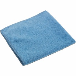 Vileda Professional MicroTuff Microfiber Cloths - 14" Length x 14" Width - 5 / Pack - Absorbent, Durable, Hygienic - Blue
