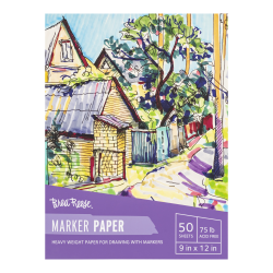Brea Reese Marker Paper Pad, 9" x 12", 50 Sheets, White