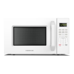 Farberware 1000W Compact Countertop Microwave Oven, 1.1 Cu. Ft., White, Total Qty 1