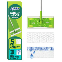 Swiffer Sweep And Mop 2-in-1 Dry + Wet Floor Mopping And Sweeping Kit, 23-1/16" x 5"
