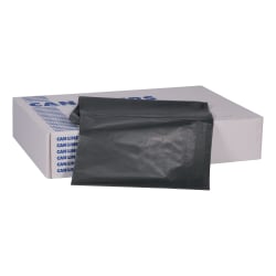 Heritage Low-Density Can Liners, 1.2-mil, 55 Gallons, 58" x 36", Black, Case Of 100 Liners