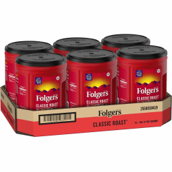 Folgers® Ground Classic Roast Coffee - Medium - 40.3 oz Per Canister - Ground - Mountain Grown, Classic Roast - Kosher/ - 210 / Pallet