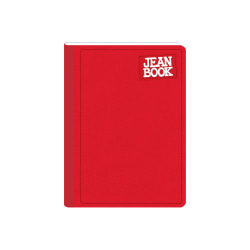 Norma Notebook, Jean, 100 Sheets, College-Ruled, 7-1/2" x 9-3/4", Red, Total Qty 1