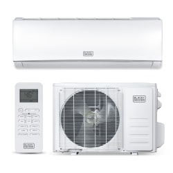 Black+Decker 11,500 BTU Smart Mini Split Air Conditioner With Heat, 7-15/16" x 30-5/8", White
