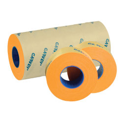 Garvey Price Marking Labels, Fluorescent Orange, 1,200 Labels Per Roll, Pack Of 9 Rolls