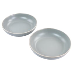 Gibson Home Rockaway 2-Piece Dinner Bowl Set, 16 Oz, Gray