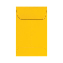 LUX Coin Envelopes, #1, Gummed Seal, Sunflower, Pack Of 250