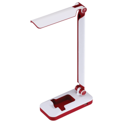 BLACK+DECKER® PureOptics™ Verve™ Folding LED Desk Lamp, Adjustable, 16"H, Red/White